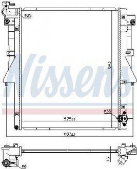 CHгODNICA WODY MITSUBISHI L200 2,4D 15- NISSENS 606549