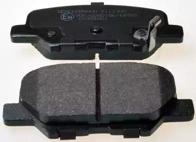 Комплект тормозных колодок, дисковый тормоз DENCKERMANN B111300 (фото 1)