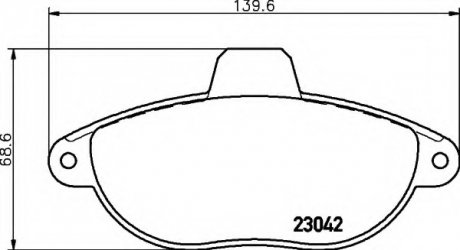 Комплект гальмівних колодок, дискове гальмо HELLA 8DB355019251 (фото 1)