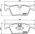 Комплект гальмівних колодок, дискове гальмо HELLA 8DB355019971 (фото 1)