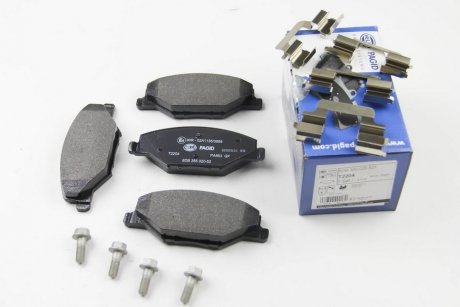 Комплект тормозных колодок, дисковый тормоз HELLA 8DB355020521 (фото 1)