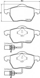 Комплект тормозных колодок, дисковый тормоз HELLA 8DB355010731 (фото 1)