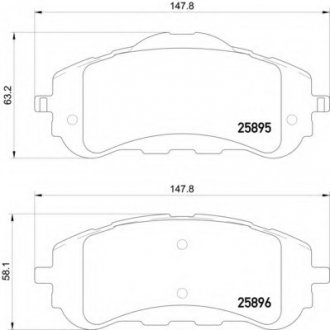 Комплект гальмівних колодок, дискове гальмо HELLA 8DB355021321