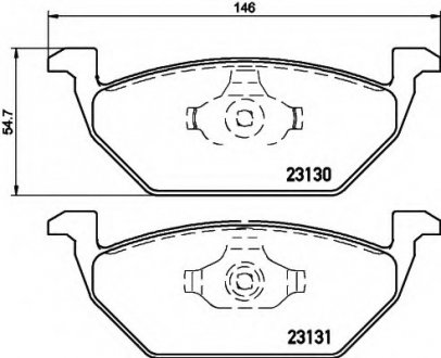 Комплект тормозных колодок, дисковый тормоз HELLA 8DB355008591 (фото 1)