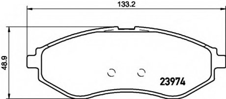 Комплект тормозных колодок, дисковый тормоз HELLA 8DB355011251 (фото 1)