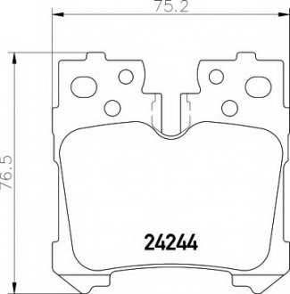 Комплект тормозных колодок, дисковый тормоз HELLA 8DB355006651 (фото 1)