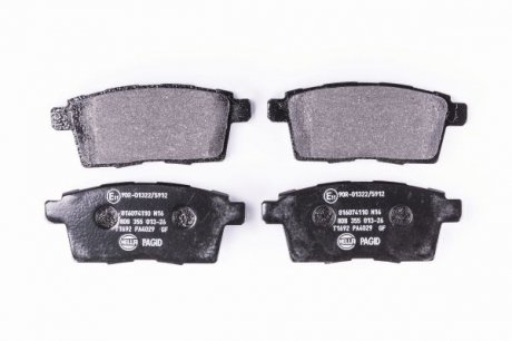 Комплект тормозных колодок, дисковый тормоз HELLA 8DB355013261
