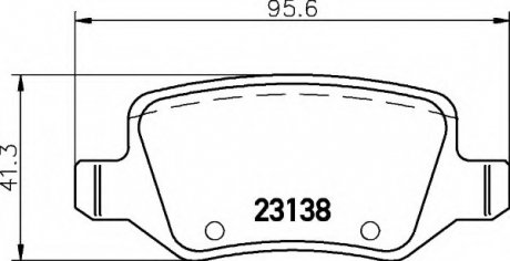 Комплект тормозных колодок, дисковый тормоз HELLA 8DB355012131 (фото 1)