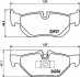 Комплект гальмівних колодок, дискове гальмо HELLA 8DB355011301 (фото 1)