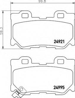 Комплект тормозных колодок, дисковый тормоз HELLA 8DB355015421 (фото 1)