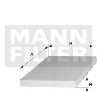 Фільтр, повітря у внутрішньому просторі -FILTER MANN CU30392 (фото 1)