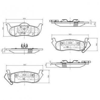 Комплект гальмівних колодок, дискове гальмо NIPPARTS N3611059