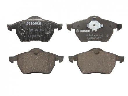 Комплект тормозных колодок, дисковый тормоз BOSCH 0986494003 (фото 1)