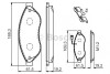 Комплект гальмівних колодок, дискове гальмо BOSCH 0986494591 (фото 1)