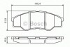 Комплект гальмівних колодок, дискове гальмо BOSCH 0986494425 (фото 1)