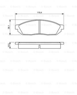 Комплект тормозных колодок, дисковый тормоз BOSCH 0986494208