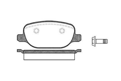 Комплект тормозных колодок, дисковый тормоз ROADHOUSE 287800 (фото 1)