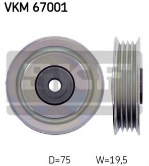 Паразитний / провідний ролик, полікліновий ремінь SKF VKM67001