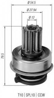 BENDIX ROZRUSZNIKA VW 2,4D T4 (Z=10) MAGNETI MARELLI AMB0199