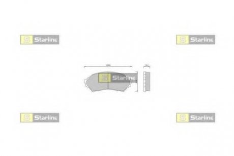 Комплект гальмівних колодок, дискове гальмо STARLINE BDS421 (фото 1)