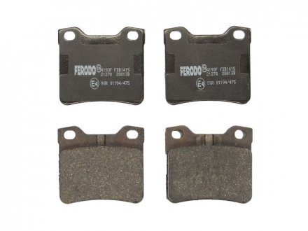 Комплект тормозных колодок, дисковый тормоз FERODO FDB1415 (фото 1)