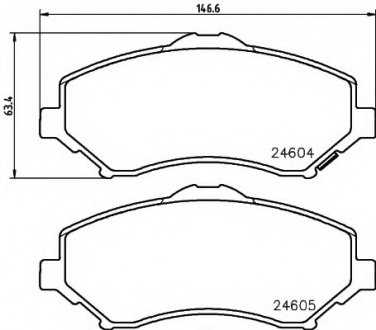 Комплект гальмівних колодок, дискове гальмо TEXTAR 2460402
