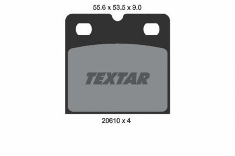 Комплект гальмівних колодок, дискове гальмо TEXTAR 2061005 (фото 1)