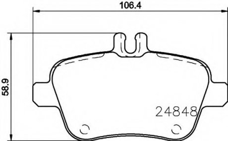 Комплект тормозных колодок, дисковый тормоз TEXTAR 2484803 (фото 1)
