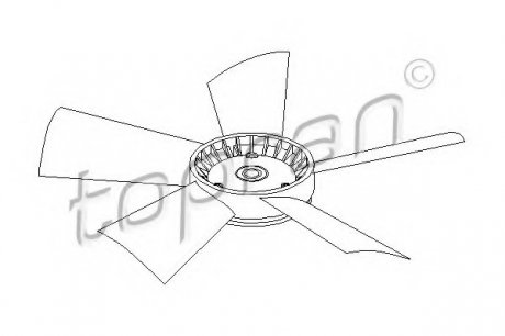 Крильчатка вентилятора, охолодження двигуна TOPRAN TOPRAN / HANS PRIES 401191
