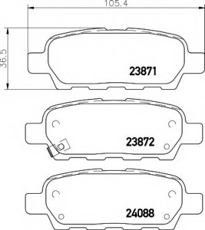 Комплект тормозных колодок, дисковый тормоз MINTEX MDB2261 (фото 1)