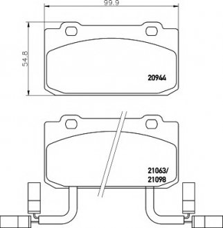 Комплект тормозных колодок, дисковый тормоз MINTEX MDB1357 (фото 1)
