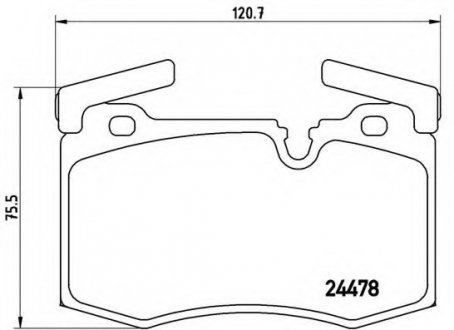 Комплект тормозных колодок, дисковый тормоз BREMBO P06068 (фото 1)