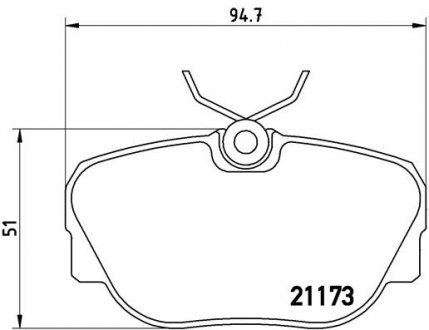 Комплект гальмівних колодок, дискове гальмо BREMBO P06010