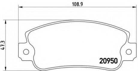 Комплект тормозных колодок, дисковый тормоз BREMBO P23021