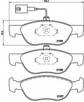 Комплект тормозных колодок, дисковый тормоз BREMBO P23070 (фото 1)