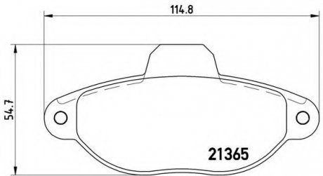 Комплект гальмівних колодок, дискове гальмо BREMBO P23054 (фото 1)