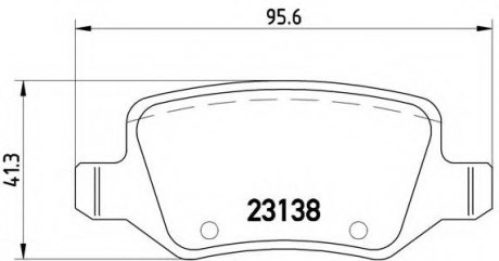 Комплект гальмівних колодок, дискове гальмо BREMBO P50058 (фото 1)