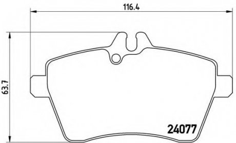 Комплект тормозных колодок, дисковый тормоз BREMBO P50054