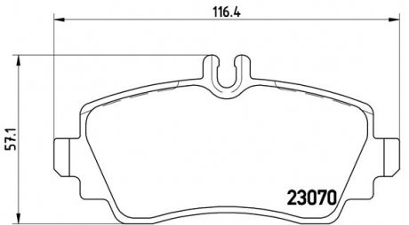 Комплект тормозных колодок, дисковый тормоз BREMBO P50036 (фото 1)