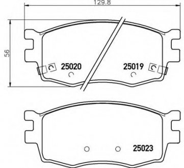 Комплект тормозных колодок, дисковый тормоз BREMBO P30069