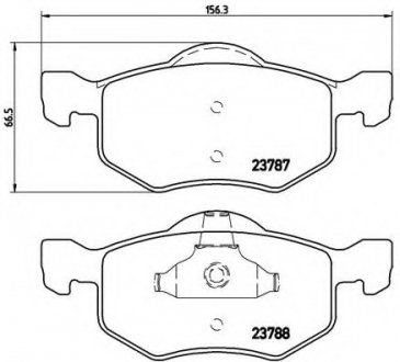 Комплект гальмівних колодок, дискове гальмо BREMBO P24056