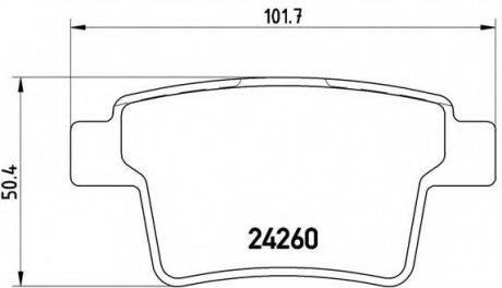 Комплект тормозных колодок, дисковый тормоз BREMBO P24063 (фото 1)