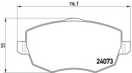 Комплект тормозных колодок, дисковый тормоз BREMBO P23094