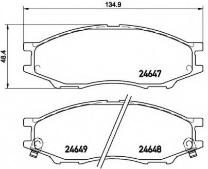 Комплект гальмівних колодок, дискове гальмо BREMBO P56083