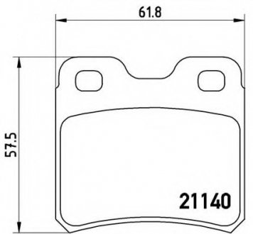 Комплект тормозных колодок, дисковый тормоз BREMBO P59018 (фото 1)