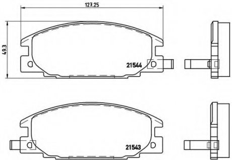 Комплект тормозных колодок, дисковый тормоз BREMBO P59015 (фото 1)