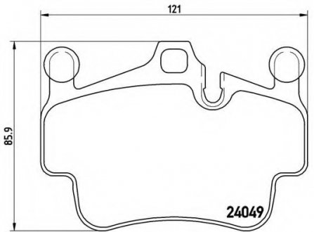 Комплект гальмівних колодок, дискове гальмо BREMBO P65014 (фото 1)