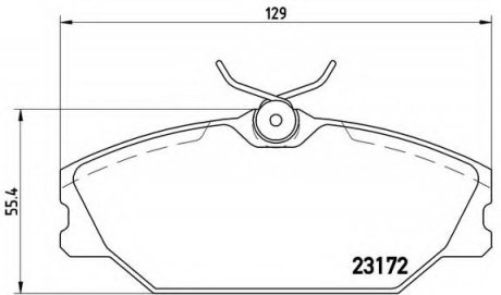 Комплект тормозных колодок, дисковый тормоз BREMBO P68027