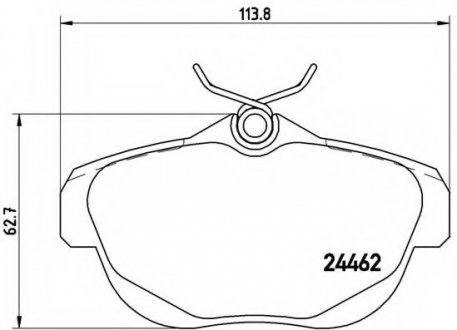 Комплект тормозных колодок, дисковый тормоз BREMBO P61087 (фото 1)