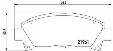 Комплект тормозных колодок, дисковый тормоз BREMBO P83028